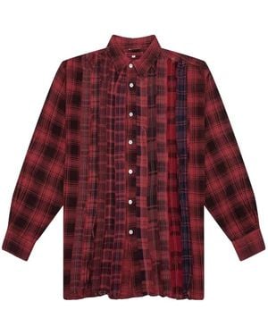 Needles Ribbon Over Dye Flannel Shirt - Red