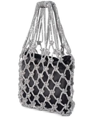 HIBOURAMA Carrie Crystal-Embellished Tote Bag - White