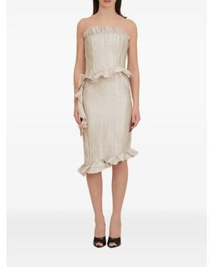 Contessa Mills Le Fay Ruffled Pleated Top - Natural