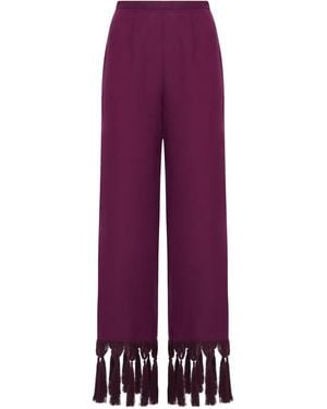 Taller Marmo Marlino Fringed Trousers - Purple