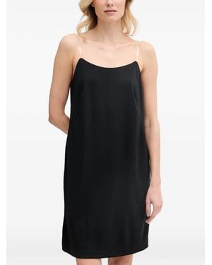 DKNY Robe Courte À Bretelles Transparentes Et Dos Échancré - Black