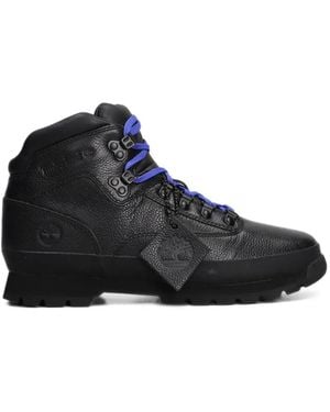 Timberland Euro Hiker Grained Leather Boots - Black