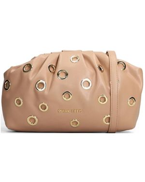 Marc Ellis Daphne Studs Eyelet-Embellished Shoulder Bag - Natural