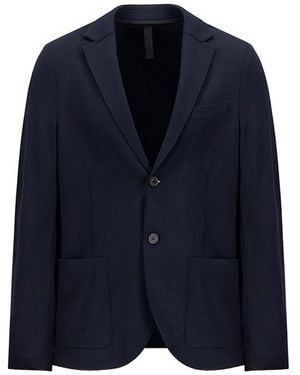 Harris Wharf London Single-Breasted Merino Jacket - Blue