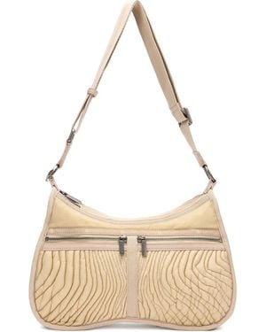 Roberto Cavalli Torino Matelassé Shoulder Bag - Natural