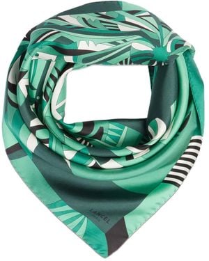 Lancel Zijden Sjaal Met Print - Groen