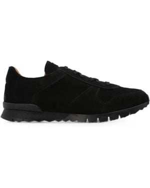 Kiton Suede Classic-Lacing Trainers - Black