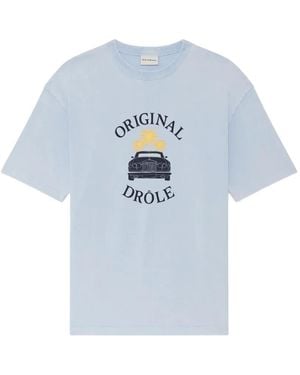Drole de Monsieur Car Palms T-Shirt - Blue