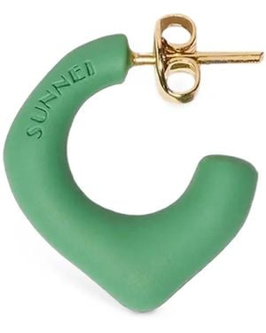 Sunnei Pendientes De Medio Aro - Verde