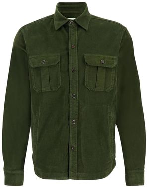 Boglioli Buttoned Corduroy Overshirt - Green