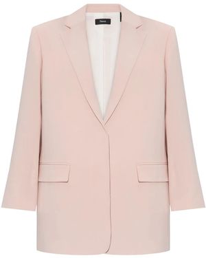 Theory Single-Breasted Blazer - Pink