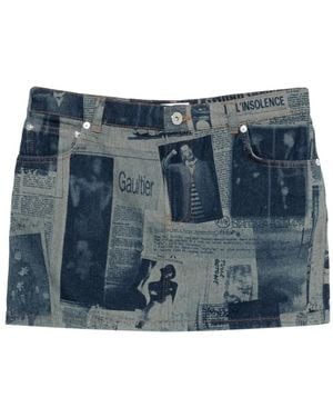 Jean Paul Gaultier Belt-Loop Mini Skirt - Blue