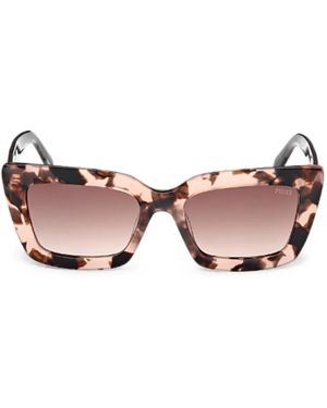 PUCCI Tortoiseshell-Effect Square-Frame Sunglasses - Pink