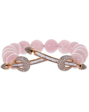 ANANYA Morganite And Diamond Chakra Bracelet - Pink