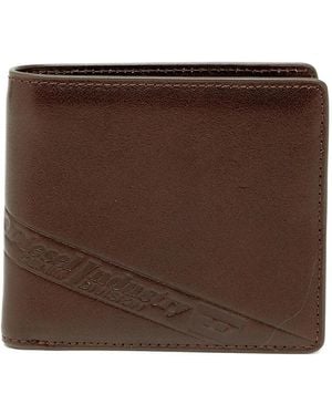 DIESEL Flag-D Bi-Fold Wallet - Brown