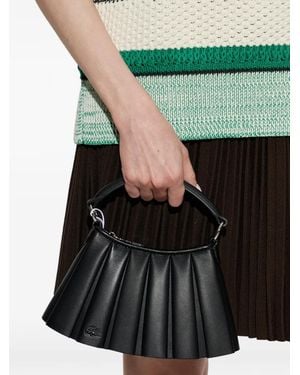 Lacoste Small Lenglen Pleated Tote Bag - White