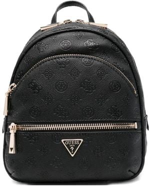 Guess Sac À Dos À Logo Embossé - Black