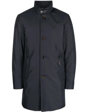 Moorer Long-Sleeve Feather-Down Coat - Blue