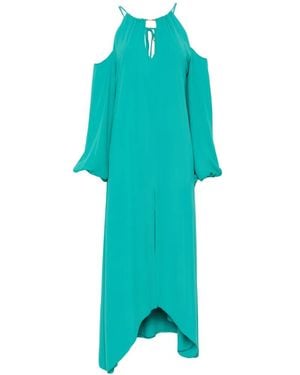 LE_RJTANGE® Long-Sleeve Midi Asymmetric Dress - Blue