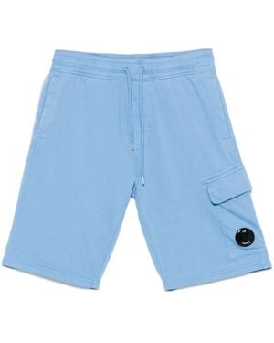 C.P. Company Lens-Detail Cargo Shorts - Blue