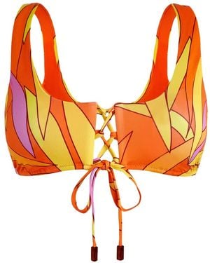 Vilebrequin Top De Bikini Madrague - Naranja