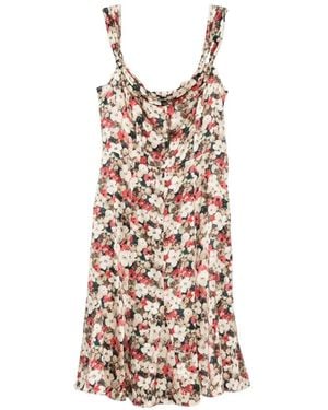 Doen Vestido Midi Donielle Con Motivo Floral - Blanco