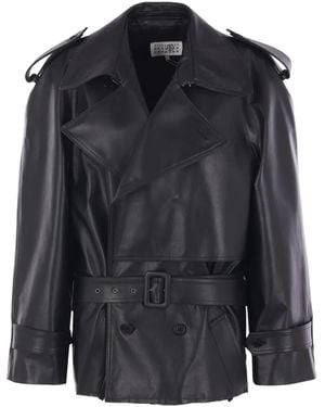 MM6 by Maison Margiela Leather Jacket - Black