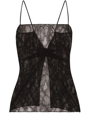 Dolce & Gabbana オープンバック トップ - ブラック