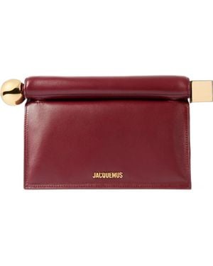 Jacquemus The Rond Carré Clutch Bag - Red