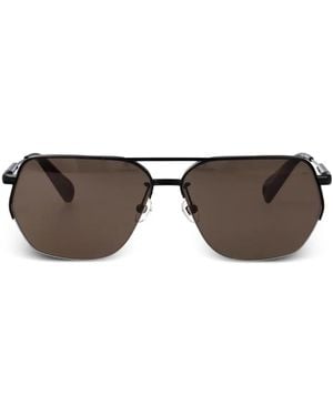 Jacquemus Lunettes De Soleil À Monture Pilote - Marron