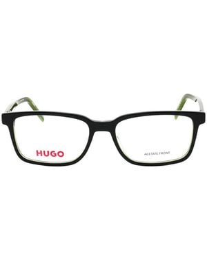 HUGO Rectangle-Frame Glasses - Black