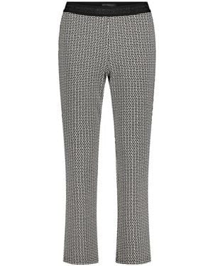 Betty Barclay Geometric-Print Trousers - Grey