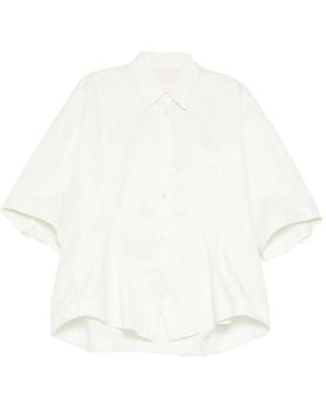 JNBY Chest Pocket Pleated Shirt - White