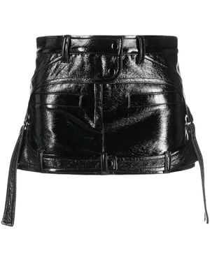 Courreges Racer Vinyl Skirt - Black