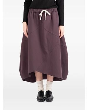 Societe Anonyme Bunka Panelled Drawstring Midi Skirt - Purple