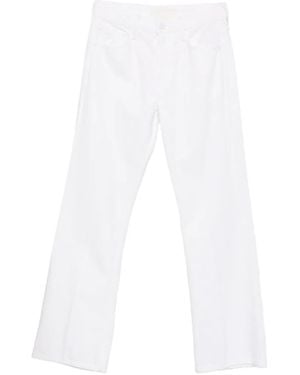 Mother High-Waisted Flared-Leg Jeans - White