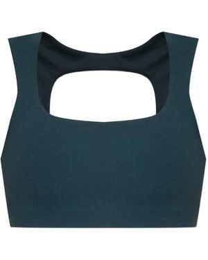 Nike Logo-Print Sports Bra - Blue