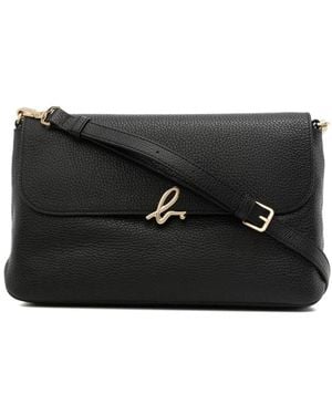 agnès b. Grained-Leather Satchel - Black