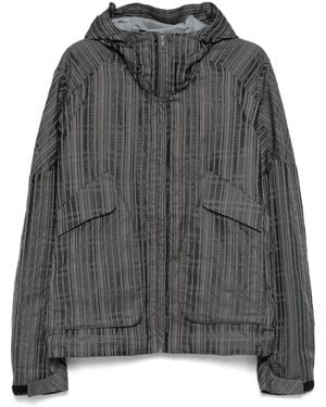 _J.L - A.L_ Striped Padded Jacket - Grey