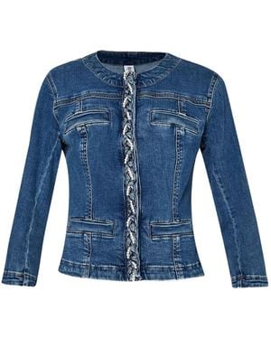 Liu Jo Braid Denim Jacket - Blue