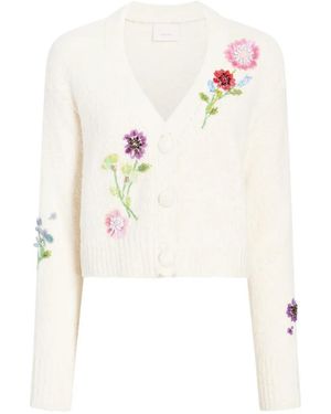 Cinq À Sept Cárdigan Solene Con Motivo Floral - Blanco