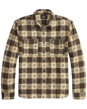 RRL Hemd Mit Karomuster - Natur