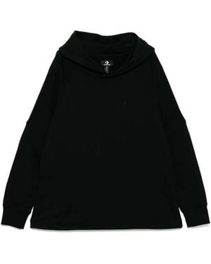 Converse Sudadera Con Capucha Y Logo Bordado - Negro