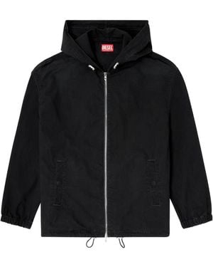 DIESEL D-Wynny Jogg Hooded Zip-Up Jacket - Black