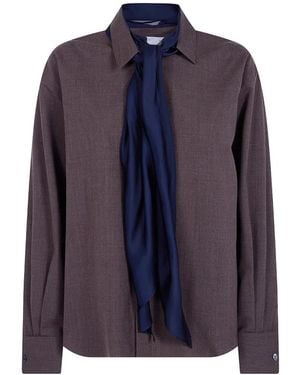 Sacai Camicia Con Fiocco - Blu