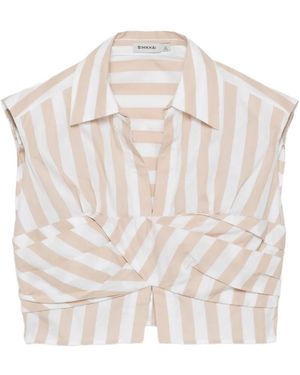 Jonathan Simkhai Blouse Emie À Rayures - Blanc