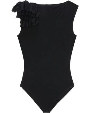 MSGM Body Con Ruches - Nero