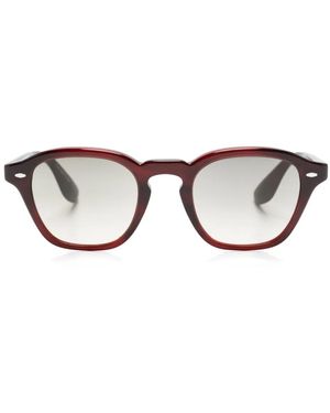 Oliver Peoples Peppe Square-Frame Sunglasses - Red