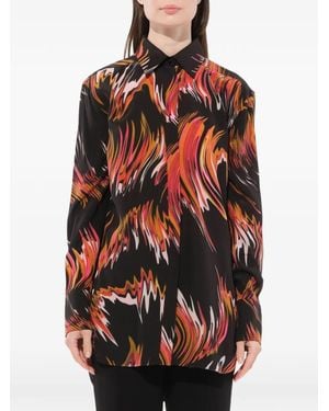 Givenchy Graphic-Print Button-Down Shirt - Red