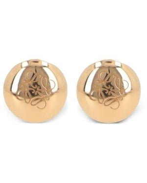 Loewe Anagram Pebble Stud Earrings - Metallic